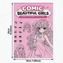 Anime Cute Girl Character Sketching Beginner Collection: Learn To Draw Cute Girl Characters And Glasses. Includes Clear Outline Templates And High-Quality Sketching Paper - Designed For Beginner Artists And Manga Illustrators, Providing Detailed Step-By-Step Instructions - Suitable For Home Learning, Art Classes And Professional Practice. - Single Piece - View 2
