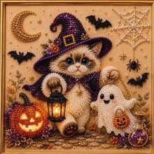 1pc New Halloween Pearl Painting Handmade DIY Sticker Decorative Painting Material Kit Set (Random Style) - Multicolor - View 6