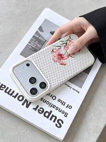 1pc Vintage Black Polka Dot Watercolor Lily Floral Pattern Elegant Women's Anti-Drop Phone Case, Compatible With Apple 17/16/11/12/13/14/15/15Pro/15Plus/15ProMax/11Pro/12Pro/13Pro/14Pro/12Mini/13Mini/11ProMax/12ProMax/13ProMax/14ProMax/14Plus/7/8/16Pro/16Plus/16ProMax/17Pro/17e/17ProMax & Galaxy S20FE/S21FE/S22/S22UITRA/S25/S25FE/S26/S26Uitra/A05s/A06/A07/A14/A17/A25/A26/A34/A35/A36/A53/A54/A55/A56/A57 - Multicolor - View 2