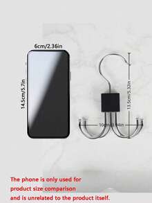 360° Rotating 6-Prong Hook, Multi-Functional Easy Install Heavy Duty Storage Hook, Space Saving Closet Organizer For Small Spaces, Suitable For Clothes, Bags, Scarves And Hats, Ideal For Entryway Bedroom Dorm, Wall Mounted Hanging Rack - Multicolor - View 7