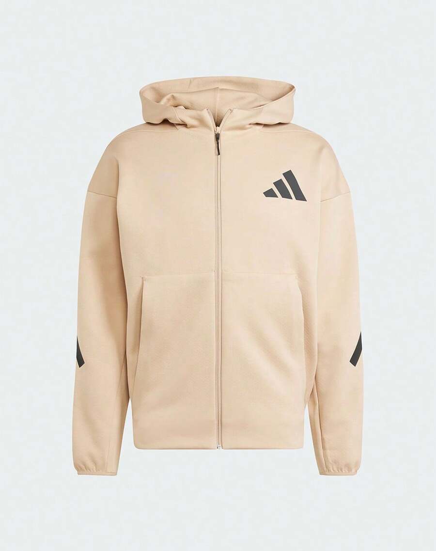 Adidas Jaket Berkerudung Longgar Pria Z.N.E, Jaket Olahraga Rajut Musim Semi/Musim Gugur JF2445 - Kulit merah muda - View 1