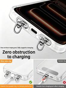 Klip Samping Tali Pengikat Casing Ponsel, Kait Logam Mini Universal, Bantalan Konektor Tali Pengikat Ponsel Anti-Hilang - MultiWarna - View 5