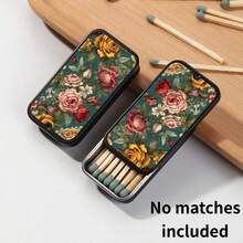 1pc Vintage Oil Painting Style Forest Deer Pattern Matchbox (Matches Not Included), Minimalist Portable High-End Matchbox, Fashionable Exquisite Pattern Matchbox, Halloween, Christmas And Holiday Gift, Small Accessory Storage Box - Multicolor - View 1