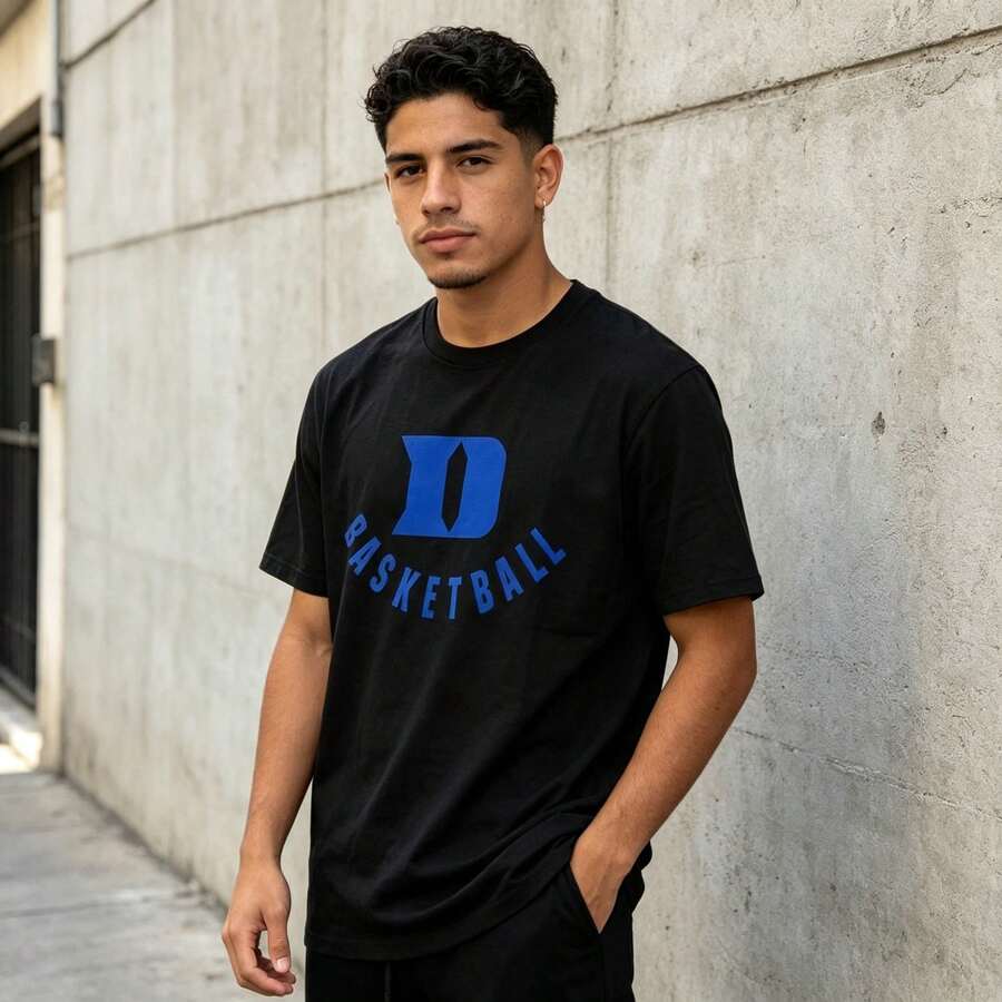 Camiseta de baloncesto universitaria de Carolina del Norte, algodón, manga corta, North American Ltd., unisex - Albaricoque - Ver 1