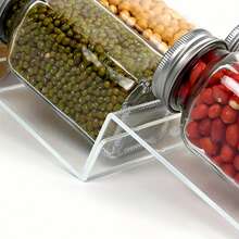 1pc/4pcs Spice Drawer Organizer | Tilted Clear Plastic Design | Multiple Sizes, Suitable For Cabinets And Countertops | Transparent, Modern Kitchen Storage Solution, Spice Jars, Rack Basket - View 7