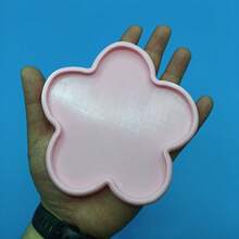 1pc 3D Printed Flower Shaped Coaster, Eye-Catching And Practical, Adds Color To Your Desk. Wine Glass Coaster, Tea Cup Coaster, Coffee Cup Coaster. Desk Ornament, Decoration, Desk Organizer. Valentine's Day Gift, Anniversary Gift - Pink - View 12