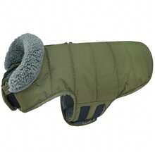 Dog Winter Coat, Warm Fleece Vest With Built-In Drawstring Holes And Reflective Strips, Suitable For Small And Medium Dogs To Wear In Cold Weather And Snow - Army Green - View 11