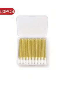50 cây cọ môi dùng một lần đóng hộp, cọ son môi cầm tay, cọ đánh son bóng và mặt nạ môi, dụng cụ thoa môi phủ lông đa năng, dụng cụ trang điểm cho chuyên gia trang điểm - Nhiều màu - Xem 12