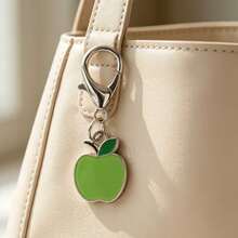 5pcs/10pcs Green Apple Enamel Lobster Clasp Keychain, "A Little Hug To Say A Big Thank You" Paper Card, Fresh Fruit Pocket Hug Gratitude Gift - Multicolor - View 9