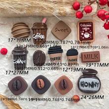 15/20/30 piezas de chinchetas creativas de estilo vintage americano con diseño de grano de café de chocolate, chinchetas para fijar fotos en la pared, chinchetas decorativas para tablero de fieltro, chinchetas decorativas lindas, accesorios pequeños, estilo aleatorio - A - Ver 7