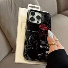 Phone Case - Vintage Gothic Style Rose Butterfly Phone Case, Unisex, Compatible With Iphone 17, 16, 15, 14, 13, 12, 11, 17 Air Plus Pro Max E Series - Translucent Black - View 5