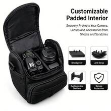 1pc D40 DSLR Camera Bag, Portable Lightweight Photography Bag, One Shoulder Crossbody Digital Camera Bag, Backpack Style Mini DSLR Camera Bag, Camera Bag, Crossbody One Shoulder Digital Camera Storage Bag, Perfect As An Easter Gift. - Multicolor - View 4
