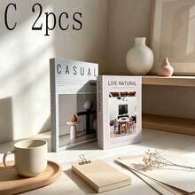 2/3pcs Foldable Fake Book Decor, Nordic Home Magazine Decorative Book, Minimalist Realistic Book Prop For Showroom, Villa, Study - Decor Book - View 16