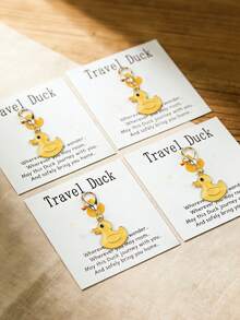 10pcs Cute Yellow Ducklings With Cards Printed With Encouraging, Comforting Or Inspirational Words To Express Love And Care - Multicolor - View 6