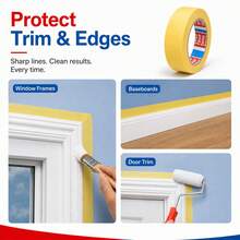tesa Tessa Yellow Fine Textured Paper, Easy To Tear Paint Spray Mask Packaging Tape, No Residue, DIY Usable, Suitable For Wall Painting, Bookkeeping, Etc - Single Piece - View 6