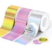 Thermal Printer Stickers 2" Round Holographic Waterproof,Stunning Ocean Gradient Colors (50mm X 50mm) 140Pcs/Roll For Versatile Use Works With 2-Inch Phomemo Printers And All 4x6-Inch Large Label Printers - View 5