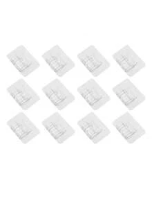 20pcs Cable Management Wall Clips, Corner Cable Organizer, Surface Mount, No Nails Needed, Suitable For Bedside Table, Desk, Office Or Mouse Cable, Charger Holder, Cable Organizer, Multi-Function Hooks - Clear - View 7