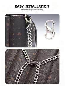 1pc/4pcs/8pcs S-Shaped Adjustable Buckle, Backpack Key Chain Bag Strap Adjustment Buckle, 8-Shaped Buckle, Metal Accessories, Adjustable Chain Pull Buckle, Chain Shortening Buckle, Metal Chain Shoulder Strap Key Spring Buckle, Hardware Accessories - S-type Adjustment Buckle - View 7