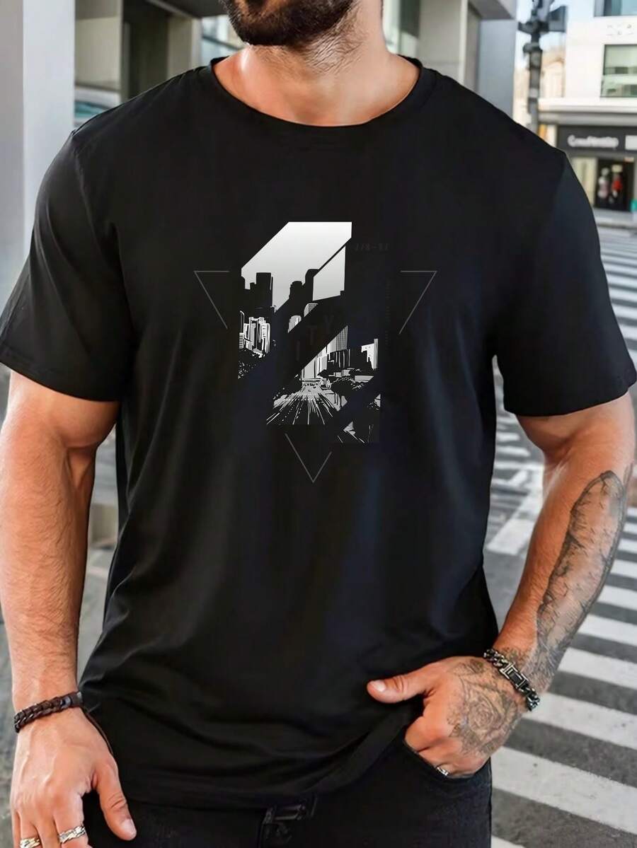Camisetas de hombre - Negro - Ver 1