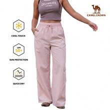 CAMEL CROWN Women's Outdoor Casual Pants, Quick-Dry Straight Leg Breathable Hiking Trousers For Summer Sports & Work - Fantasy Pink - View 10