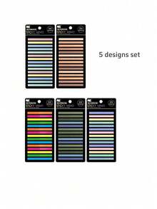 1 Set 300pcs Morandi Macaron Thin Fluorescent Index Tabs, Semi-Transparent PET Self-Adhesive Page Markers, Writable & Reusable Sticky Notes For Book Annotation, No Residue, No Damage To Pages, Waterproof High-Bright Translucent Index Tabs For Reading & Classification - one-size - View 11