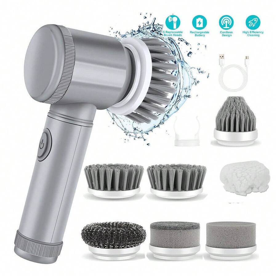 Rechargeable Electric Cordless Cleaning Brush Spin Scrubber Turbo Scrub Cleaner - Handheld Scrubber - View 1