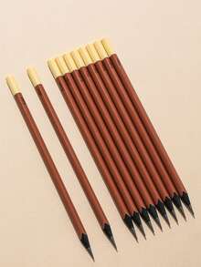 Custom Text Logo Black Wood Chocolate Pencil Laser Engraved Student Use Triangular Barrel Thick Lead HB Writing Pencil Lead Thickness 0.32mm, Couples, Spouses, Colleagues, Friends, Elders, Children, Classmates, Mentors - Multicolor - View 4