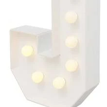 YUNRUX Light-Up Letters, White Glowing Letters, Large Letter Light, Letter J - A - 查看 3