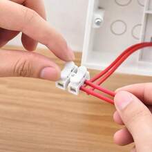Wholesale Price Connector, 100pcs Multiple Specifications Available, Quick Terminal Connector, Push-In Connector, 2-Pin Flame Retardant LED Light Connector, CH-2 Quick Wiring Terminal 2-Position Push-In Wire Clamp Terminal Lighting Self-Locking Connector Wiring Tool - B - View 5