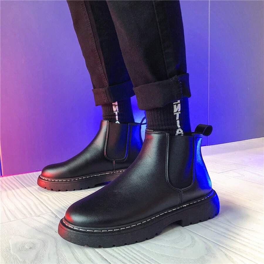 Sepatu Bot Chelsea Pria Sepatu Musim Dingin Sepatu Bot Pria Sepatu Bot Chelsea Gaya Inggris Sepatu Kerja