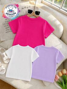 Young Girls T-Shirts - Red Violet - View 2