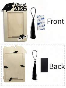 2026 Graduation Photo Frame Wooden Picture Frame With Graduation Cap Tassel Desktop Standing Fridge Magnet Keepsake Graduation Party Decoration Graduate Gift Suitable For University High School Senior Students Congratulations Souvenir Party Favor Table Centerpiece - Decorate - View 13