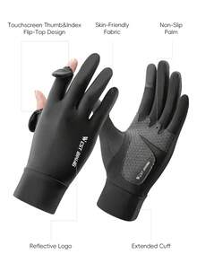 Sarung Tangan Sepeda WEST BIKING, Perlindungan Matahari Ekstra, Anti-Selip, Elastisitas Tinggi, Nyaman, Perlengkapan Bersepeda dengan Desain Jari Lipat - MultiWarna - View 10