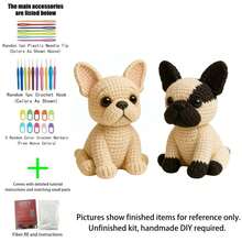 1pc Bulldog Brothers Crochet Kit (Materials Only, Simple Hand Crochet Required), DIY Kit For Beginners, Includes Step-By-Step Guide And English Instructions, Cute Design, Home Decor, Creative Gift For Birthday And Holiday, Christmas - DIY Crochet Kit - View 14