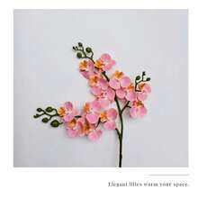 1PC--Premium-Look Artificial Phalaenopsis Orchids-Perfect For Living Rooms, Bay Windows, Entryways, Wedding Arrangements, And General Decor. - Multicolor - View 6