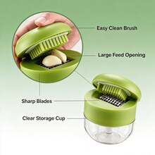 1 Manual Garlic Press Grinder - A Multifunctional Kitchen Tool That Can Chop, Slice, And Grind Garlic. It Is A Small Kitchen Tool, Cooking Supplies, Travel And Outdoor Essentials, Easy To Carry, Home Decoration, And A Gift For Her, - Multicolor - View 2