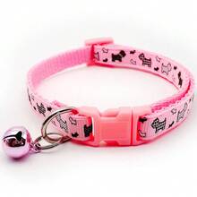 Personalized Soft Cat Adjustable Collar With Bell, Cat Collar, Custom Pet Name Tag, Adjustable Basic Collar, Suitable For Medium And Small Dogs, Cats, Kittens And Puppies, With Buckle - Multicolor - View 9