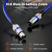 4PCS, Multi-Specification XLR Microphone Cable, XLR Audio Cable, Balanced Microphone Patch Cable, Suitable For Microphone Audio Mixer - XLR Male To Female 3-Pin Balanced Stage Patch Cable, 25FT/15FT/10FT/6FT/3FT, Birthday Gift, Gift, Party - Multicolor - View 9