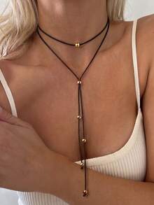 1pc Autumn/Winter Fashion Versatile Niche Luxury Pearl Tassel Sweater Chain Long - Multicolor - View 1