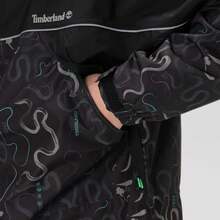 Timberland Jaket Softshell Berkerudung Tahan Air untuk Olahraga Luar Ruangan Pria, Hiking, dan Panjat Tebing - Hitam dan abu-abu - View 9