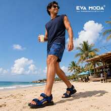 EVA MODAR Men Sandals - Navy Blue - View 3