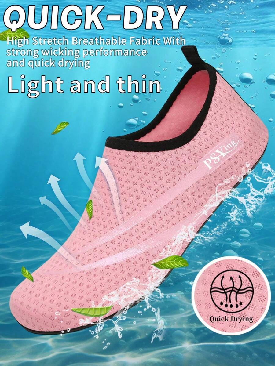 Men's Water Shoes, Suitable For Beach And Seaside Wear, Made Of Soft And Comfortable Material - Pink - View 1