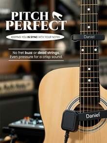 Customizable Engraved Guitar Capo, Universal Tuning Clip For Acoustic And Electric Guitars, Wooden Texture Professional Pitch Clamp, Supports Personalized Text Customization, Create Exclusive Guitar Accessories, Meaningful For Gifts Or Personal Use; Compatible With Acoustic And Electric Guitars, Meets Tuning Needs Of Different Guitar Types; Features Wooden Texture Design, Beautiful Appearance, Comfortable Grip, Enhances User Experience. - Multicolor - View 10