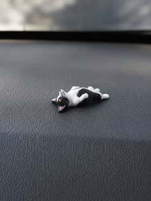 Cute Mini Corgi Car Dashboard Ornament, Realistic Resin Sleeping Puppy Figurine, Creative Fun Car Interior Decor Accessory, Suitable For Decorating Car Center Console - A - View 3