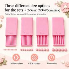 3D Print Clay Gel Ball Maker Tool, 3D Ball Maker For Nails, Polymer Clay Roller 2mm 3mm 4mm 5mm Sphere Shaper Roller Tool For Perfect Round Beads, Earrings & Jewelry Making(White/Pink/Grey) - A - View 3