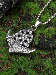 Retro-Style Viking-Celtic Knot Ship Anchor Fashion Men's Pendant Necklace, With A Unique, High-End And Niche Design. - Anchor Pendant Necklace - View 2