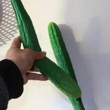 Realistic Artificial Vegetable Decor, Soft Fake Eggplant And Cucumber Replica For Display - Multicolor - View 5