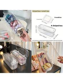 1PC/15PCS Bracelet Storage Box, Transparent Acrylic Anti-Oxidation, Portable Jewelry Box For Crystal Bracelets, Nail Art Accessories, Beads, Bracelets, Durable Stackable High Quality - Transparent - View 9