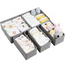 12 pezzi/6 pezzi/1 pezzo Cestini pieghevoli per lo stoccaggio, scatole organizer per vestiti, cassetti per la cameretta, camera da letto - per calzini, bavette, biancheria intima, reggiseni, conservazione dei giocattoli - Multicolore - Visualizzare 12