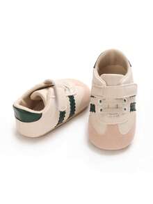 Soft Sole Infant Shoes For 0-1 Year Old Boys And Girls, Color Block Athletic Sneakers, Non-Slip Walking Shoes, Simple And Fashionable - White - View 5